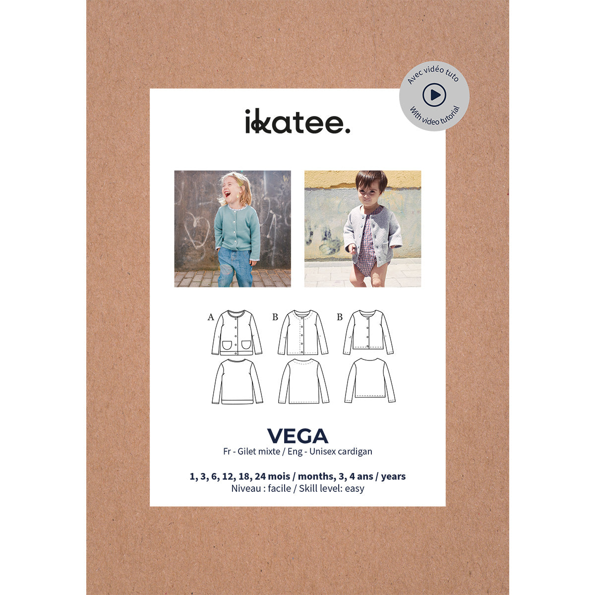 patron de couture gilet bébé