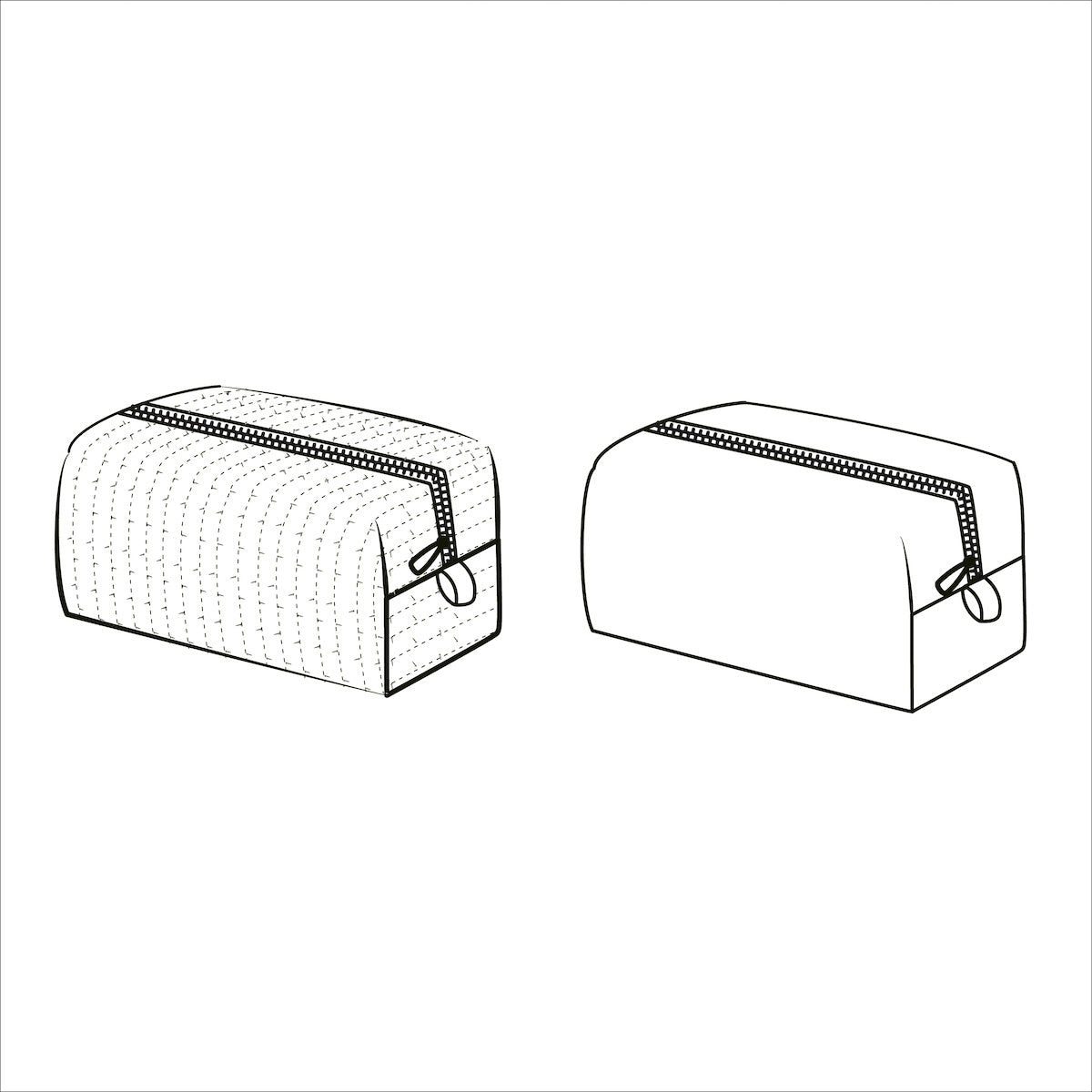 Patron de couture trousse rectangulaire facile