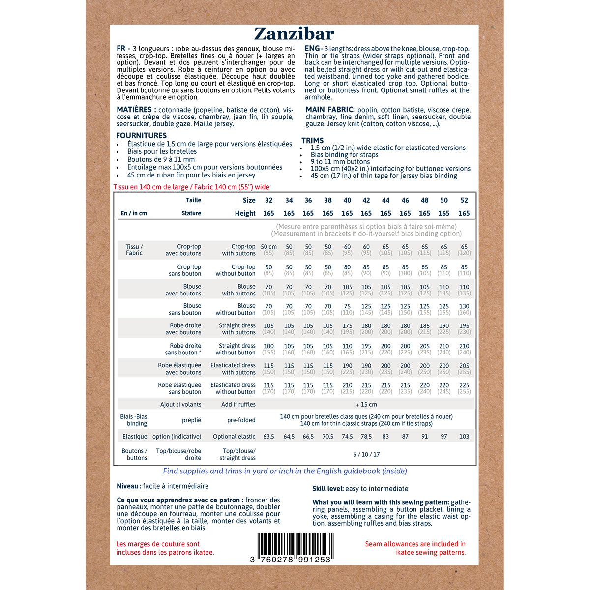 Duo de patron de top et robe pour femme et enfant format PDF