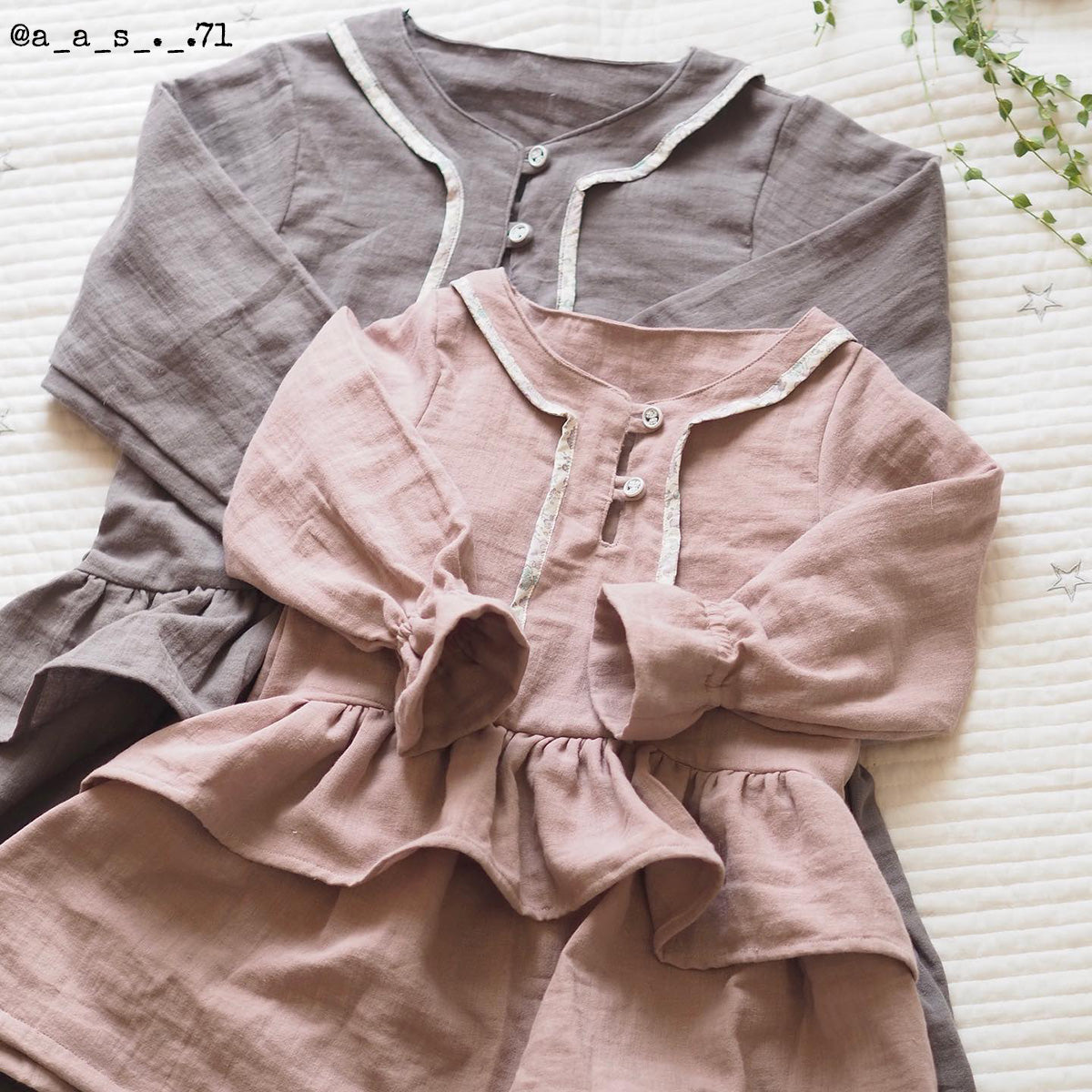 Couture robe à manches longues