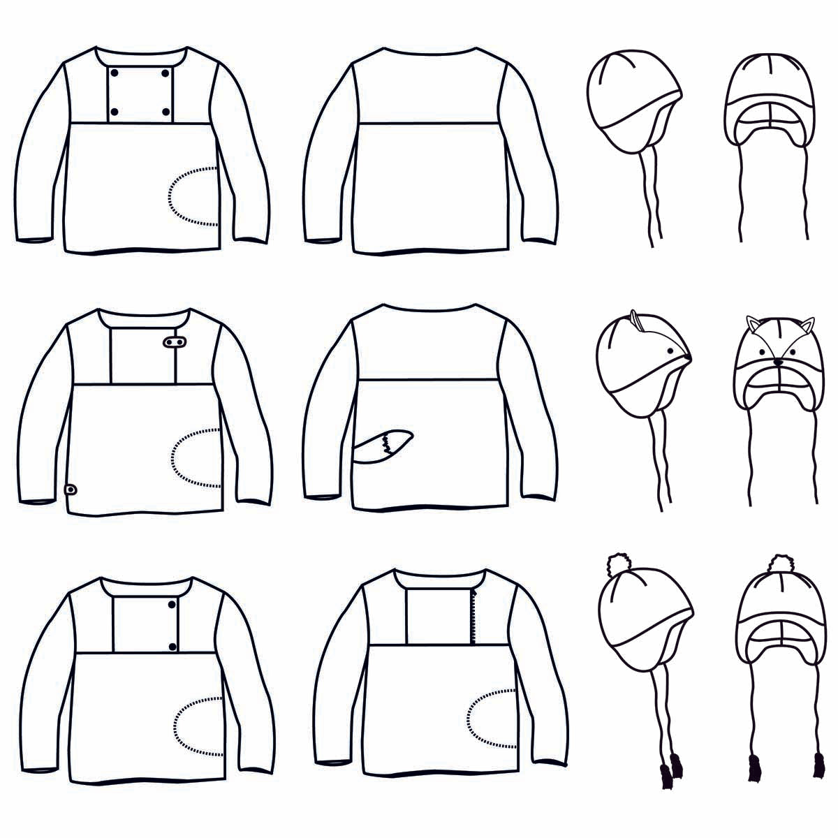 Patron de sweat et bonnet pour bébé