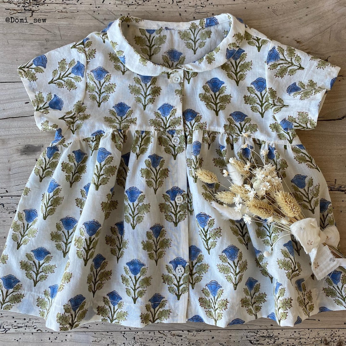 patron blouse à col enfant