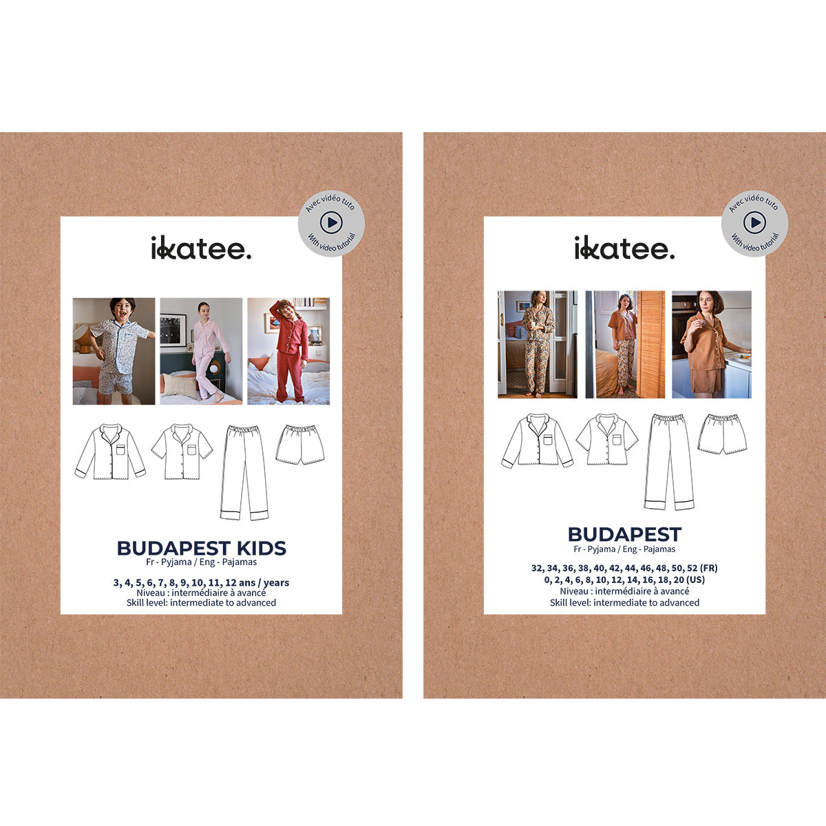 patron de couture pyjama femme enfant