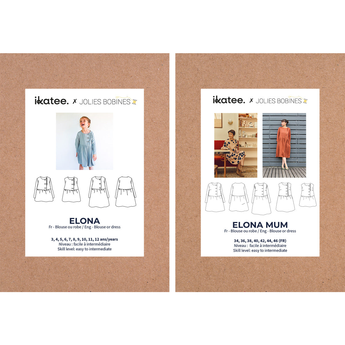 Duo de patrons de blouse et robe