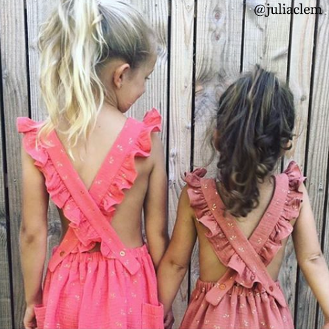 Couture robe tablier pour bébé