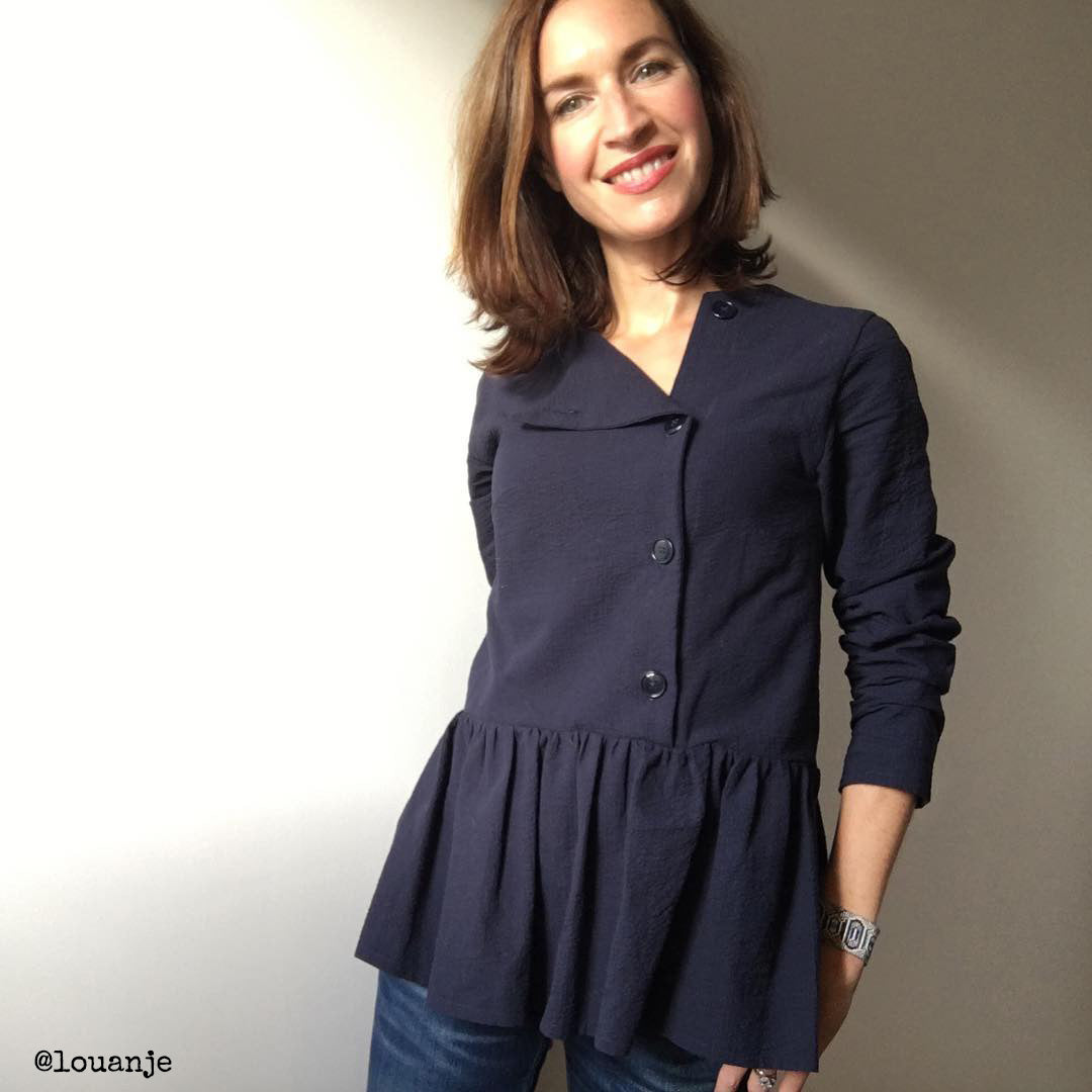 Patron de blouse à patte de boutonnage