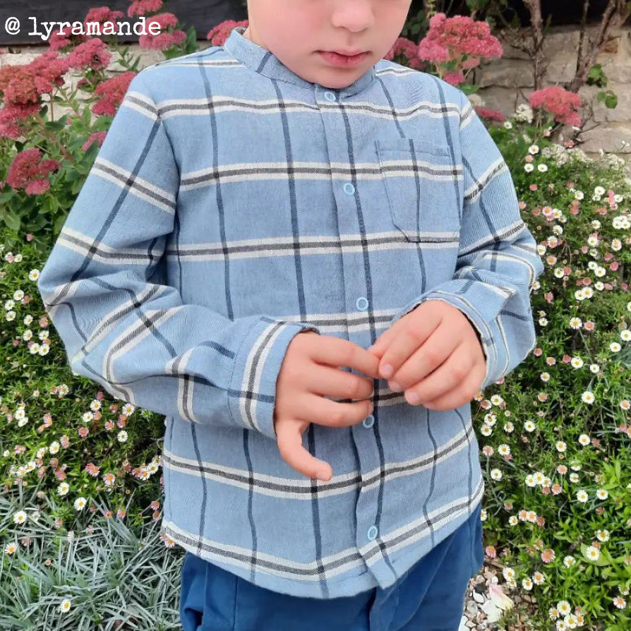 Couture chemise à col officier