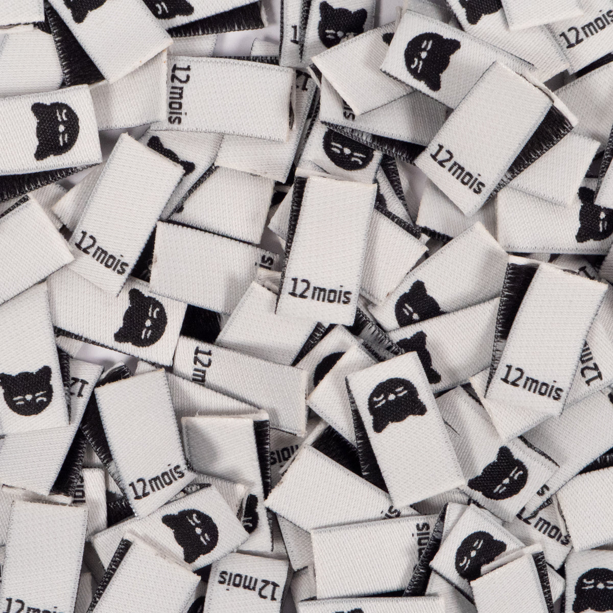 Étiquettes tissées tailles Ikatee 12 mois