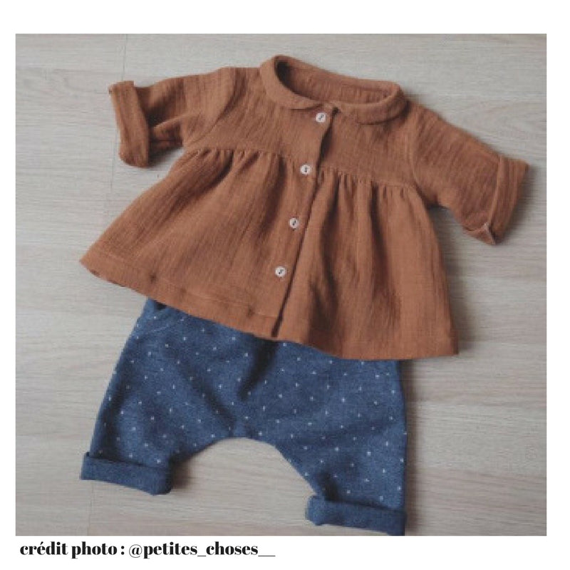 Patron de blouse et robe pour bébé mixte