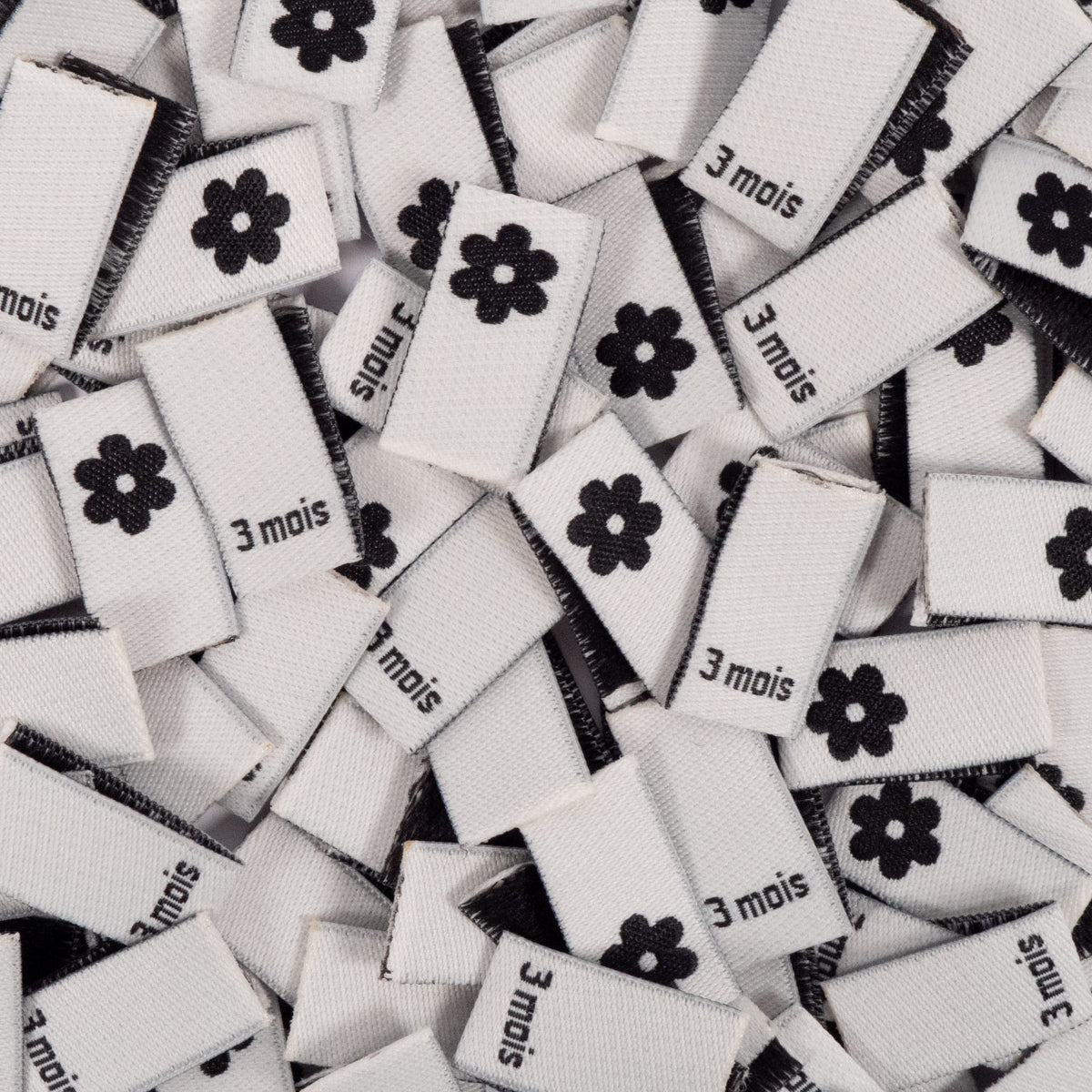 Étiquettes tissées tailles Ikatee 3 mois