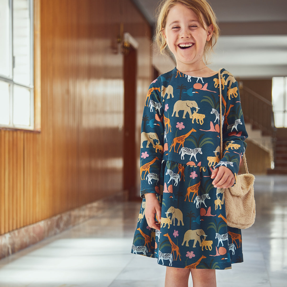 Robe French terry bleu