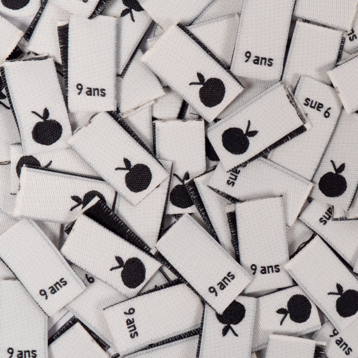 Étiquettes tissées tailles Ikatee 9 ans