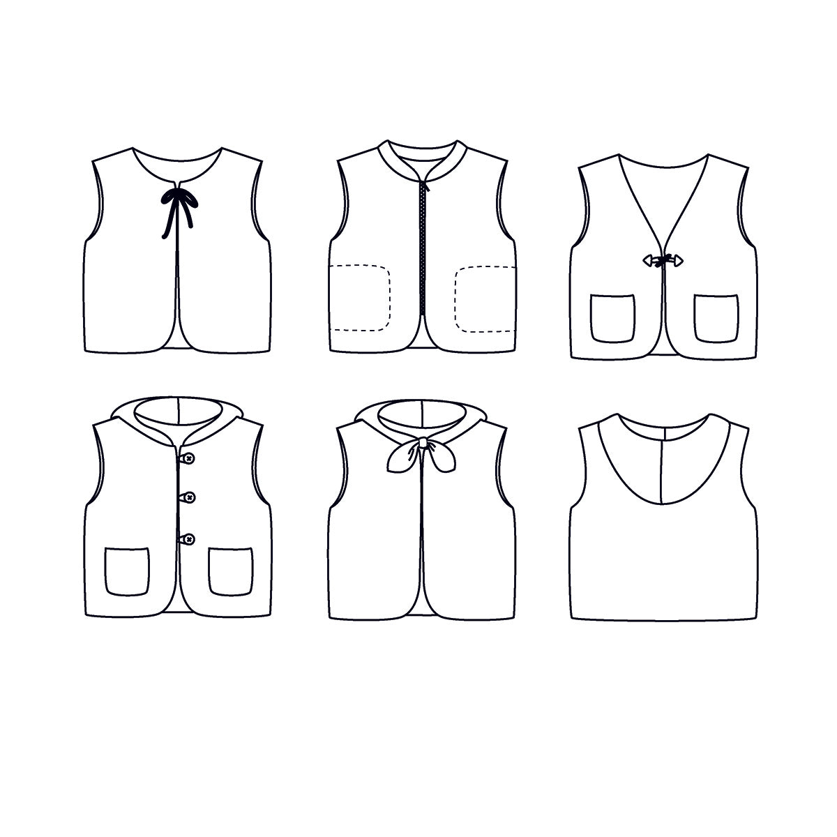 Patron de gilet sans manches pour bébé