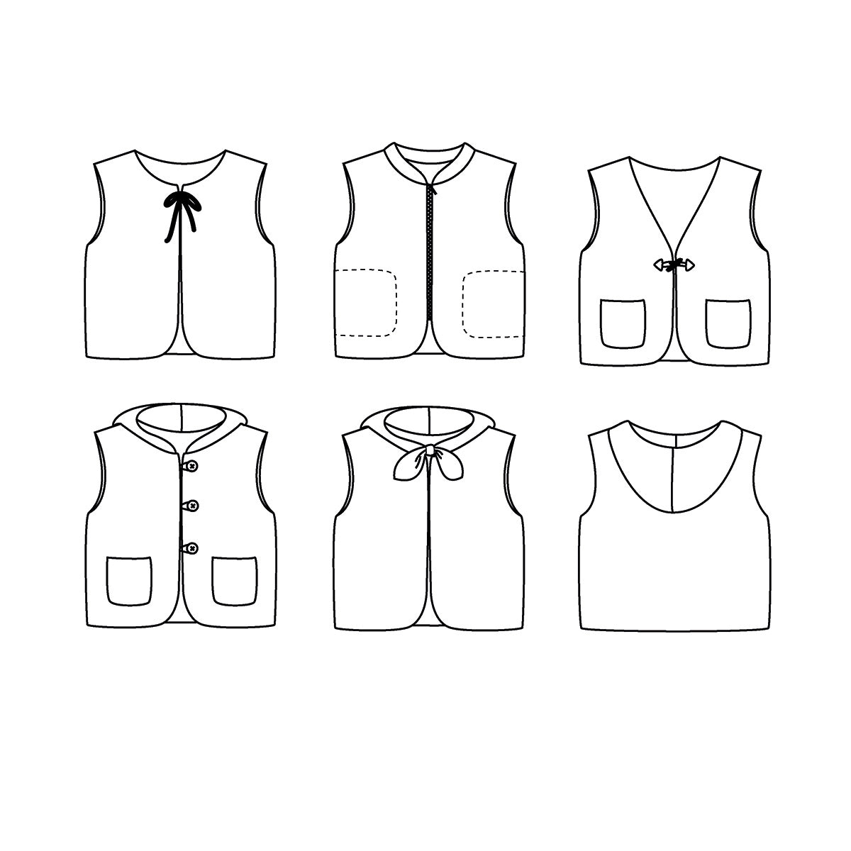 Patron de gilet sans manches pour bébé