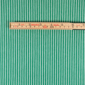 Tissu Jean 11,7oz - Rayé - Vert Vif  - 330g/m2