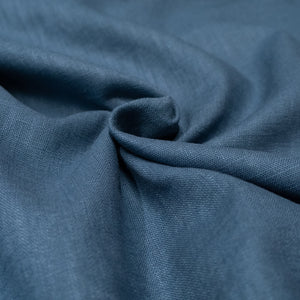 Tissu Lin Lavé - Bleu jean