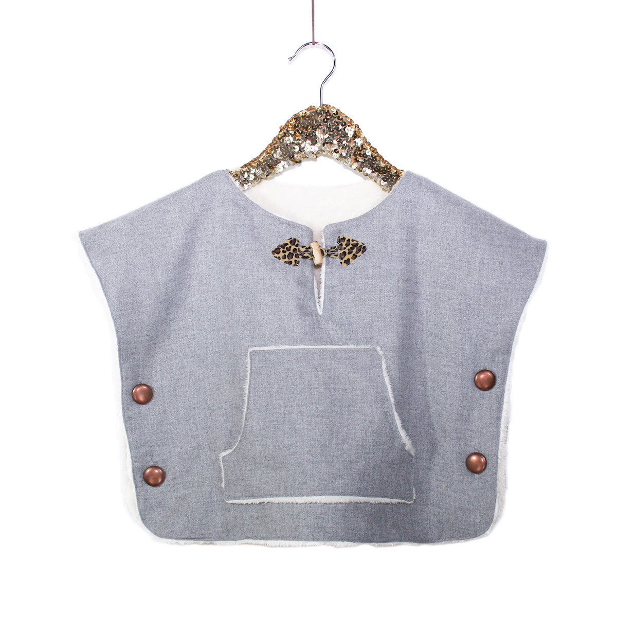 Poncho pour enfant avec poche kangourou