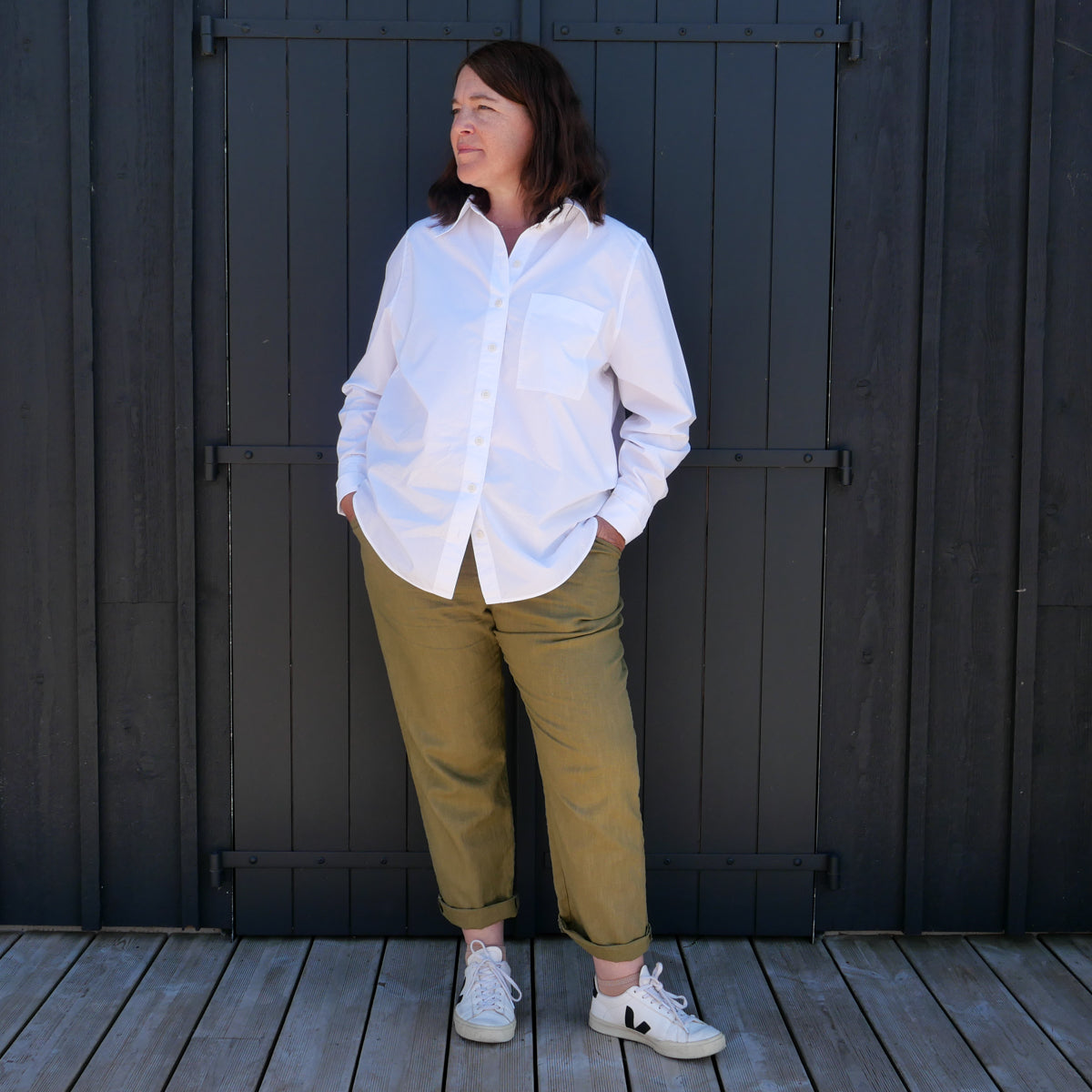 Patron de pantalon à taille élastiquée pour femme