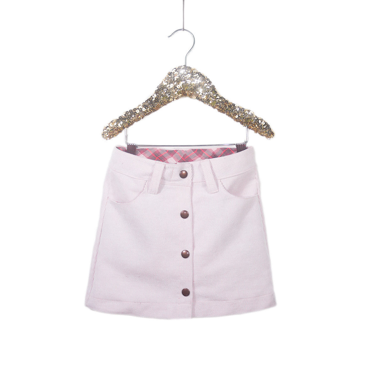 Couture jupe avec ouvertures poches frangées