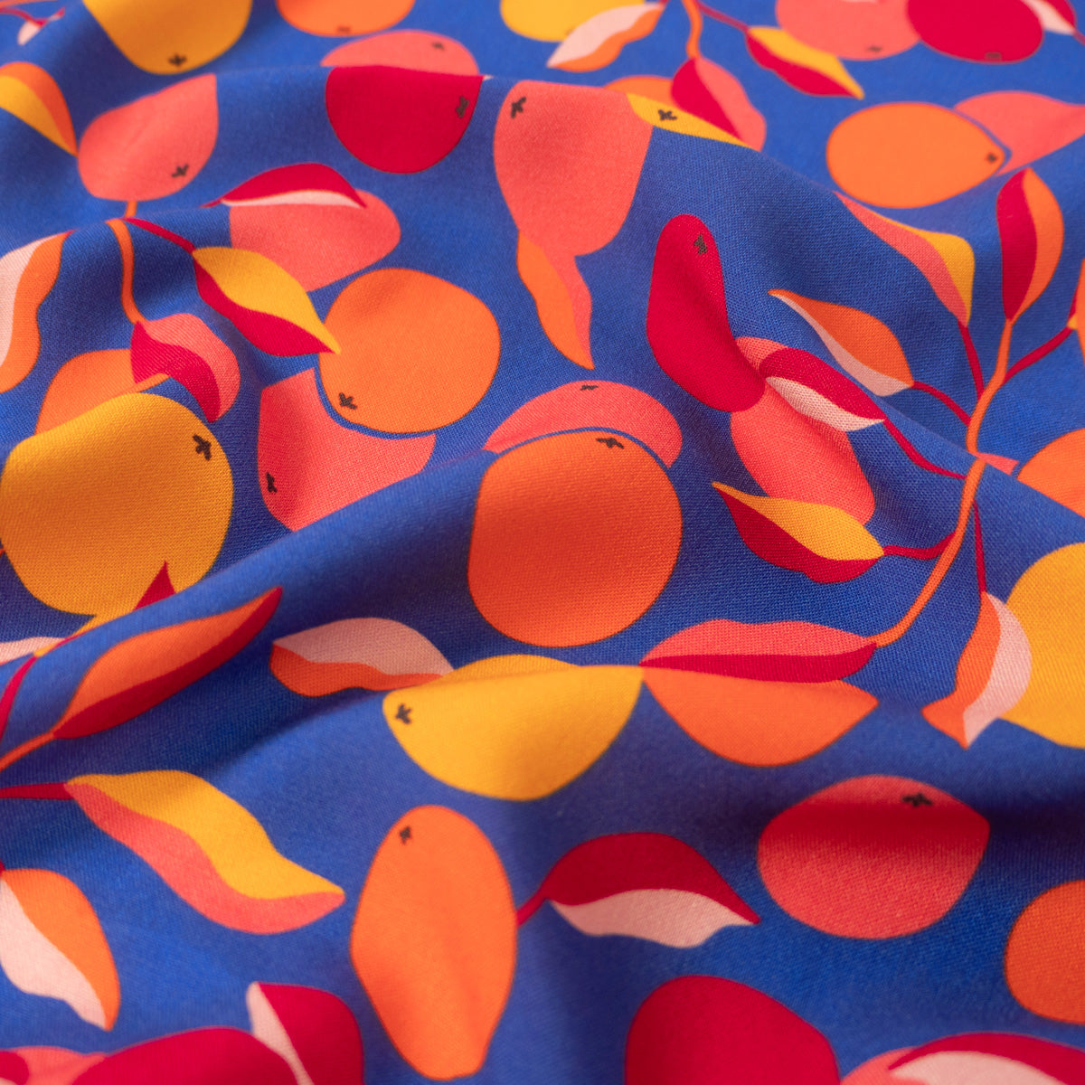 Tissu viscose fluide bleu cocktail