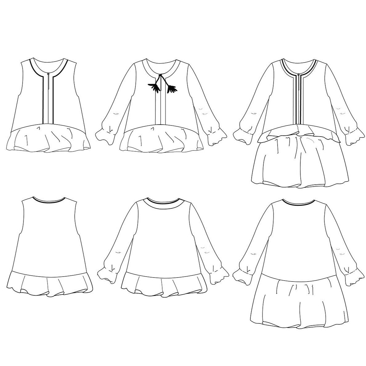 Patron de robe et blouse pour fille