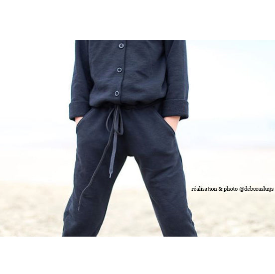 Patron de combinaison à taille élastiquée