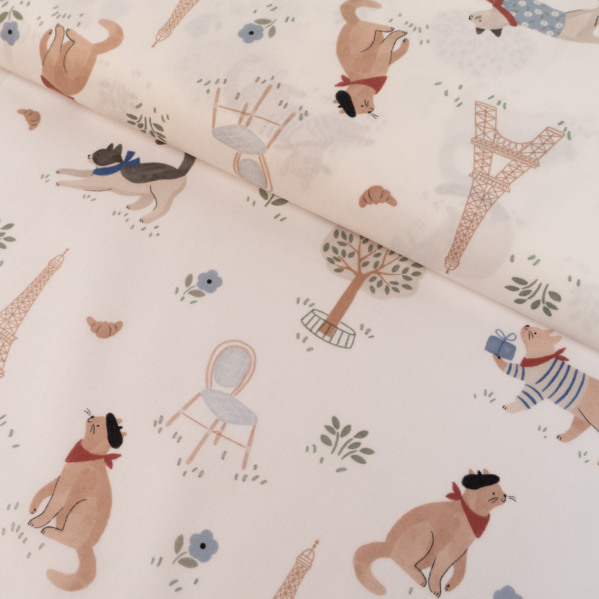 tissu popeline chat à Paris