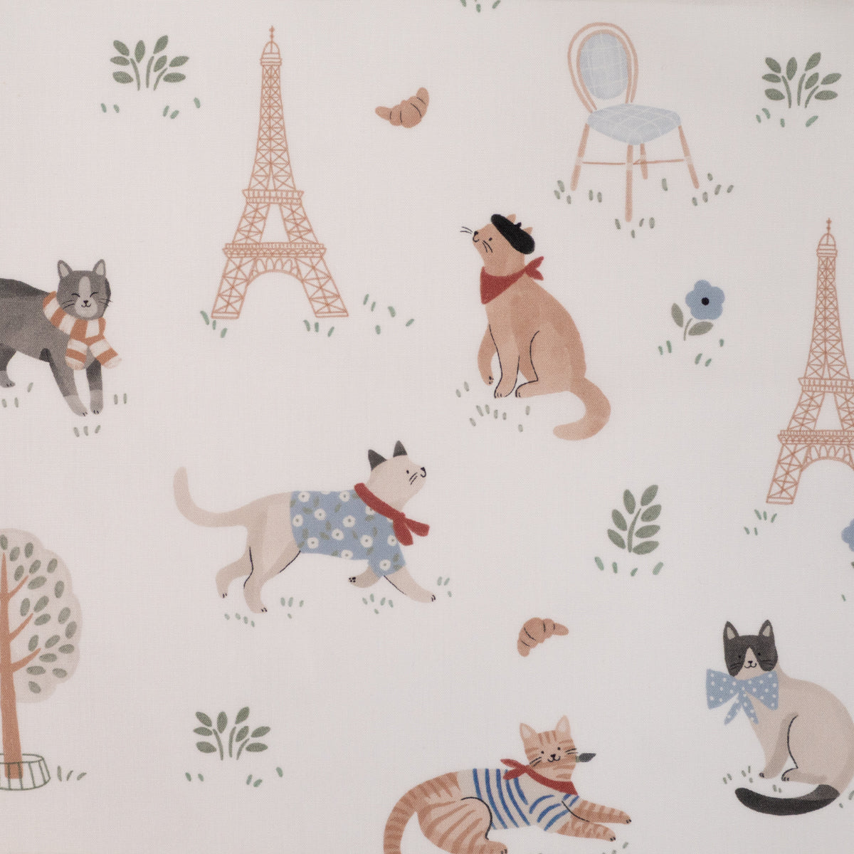 tissu popeline chat à Paris