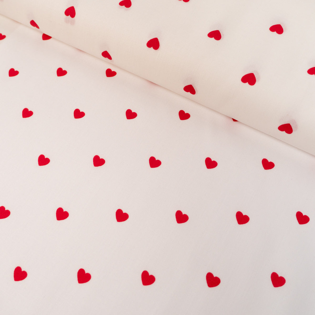 tissu popeline coeurs