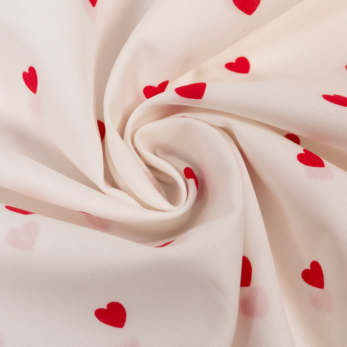 tissu popeline coeurs