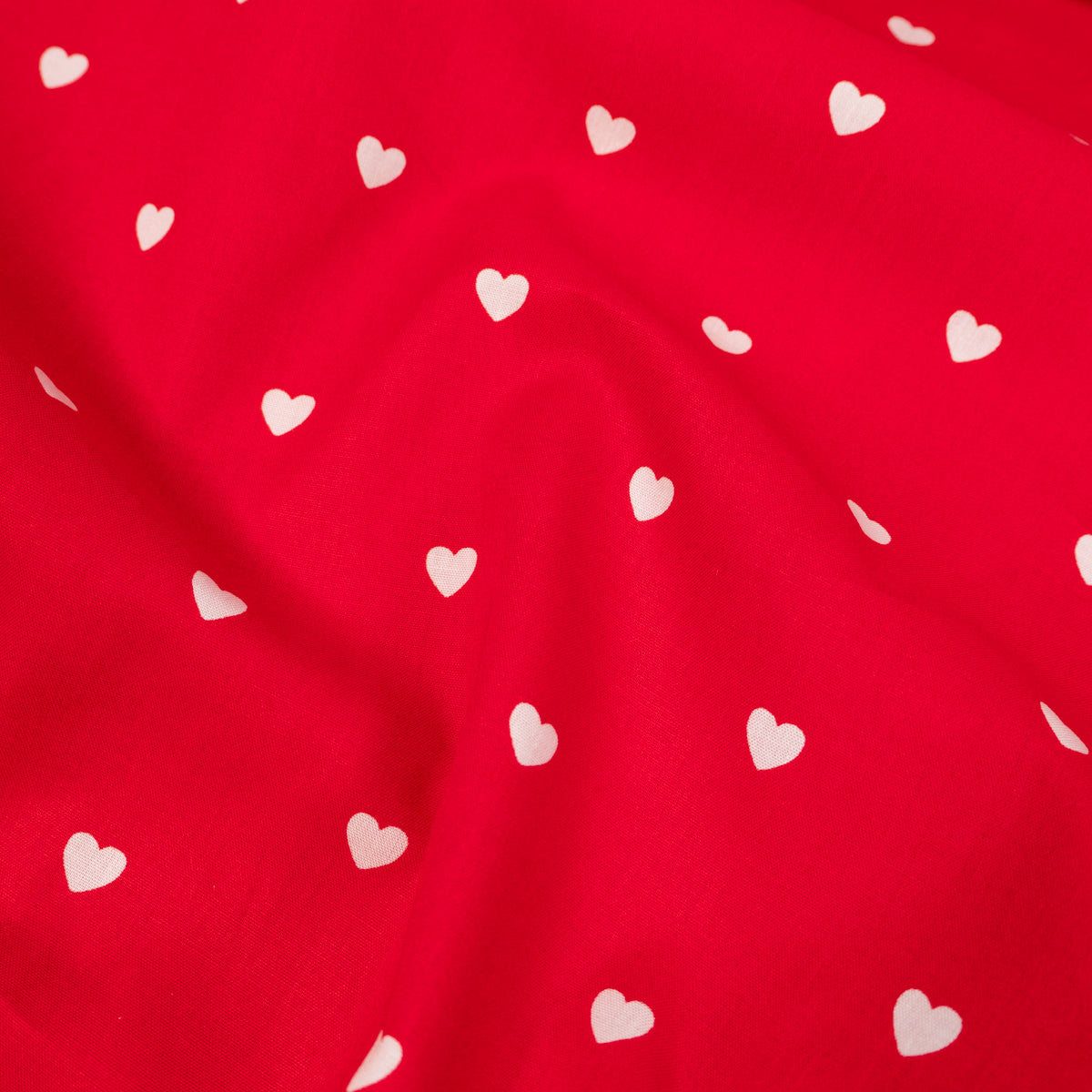 tissu popeline coeurs