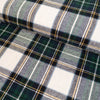 Tissu flanelle tartan - Marine et écru