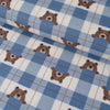 Flannel Fabric - Bears and Checks - Blue