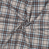 Tissu flanelle - Carreaux - Beige et bleu
