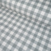 Gingham-Flanellstoff – Weiß und Salbeigrün 