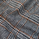Tissu lainage à carreaux Tartan noir, écru et camel – vue 3
