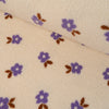 Tissu Teddy Jacquard - Fleurettes - Écru