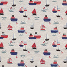 Tissu jersey bateau écru