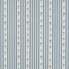 Tissu popeline fleur bleu