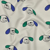 Tissu French Terry - GOTS - Doggy - Bleu