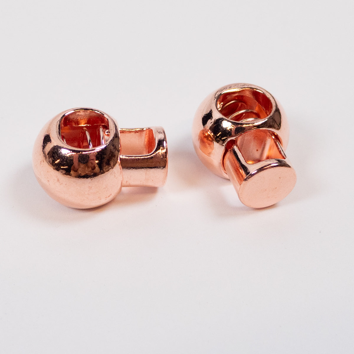 Serre cordon boule x2 en métal or rose