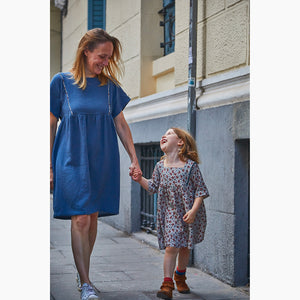 Duo femme enfant blouse et robe SAKURA pochette