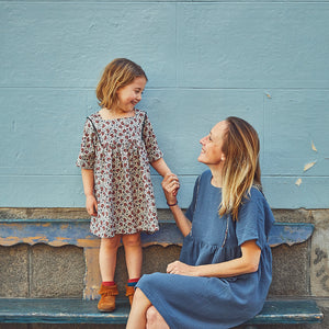 Duo femme enfant blouse et robe SAKURA pochette