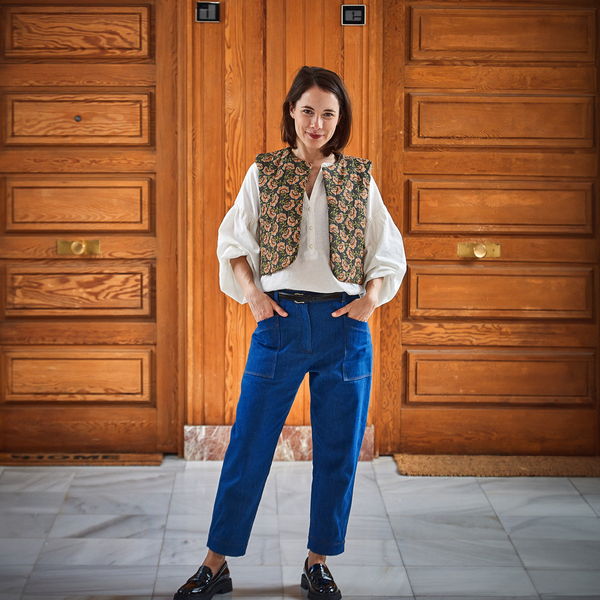 Gilet Sans Manches Femme – Motif Léopard – Faux Boutons – Chaud Et Tendance Pour L’Hiver