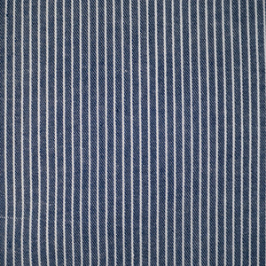 Coupon de Tissu Jean léger - Rayé - Bleu Marine - 155g/m2