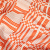 Tissu Jacquard - Fableism® - Astrid - Orange et écru
