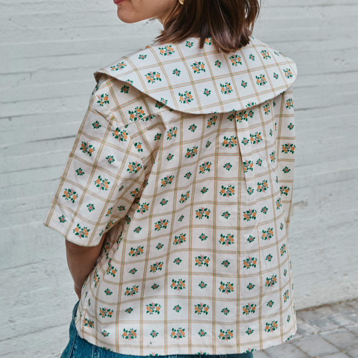 chemise femme col rond manches courtes patron Amsterdam