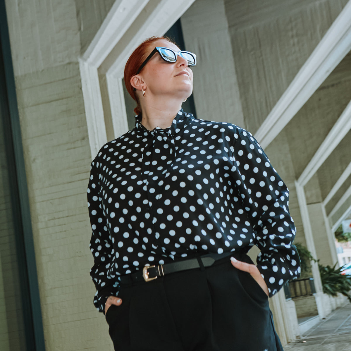 chemise femme Ikatee Amsterdam style habillé en viscose à pois