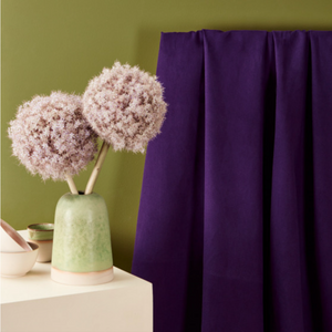 Coupon de Tissu gabardine ©Atelier Brunette - Majestic - Violet