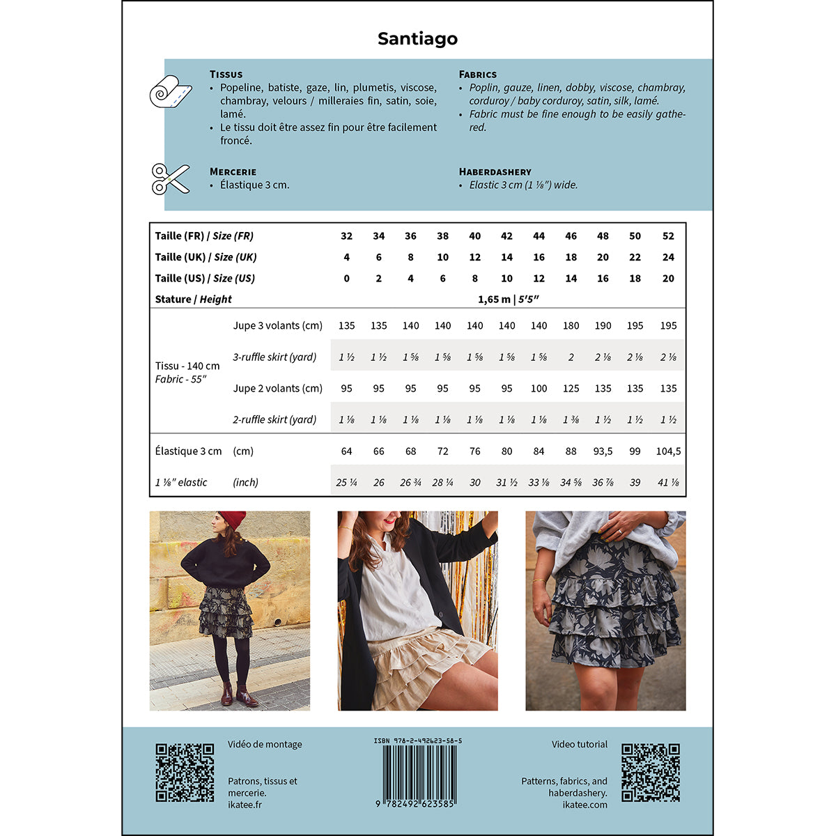Patron de jupe pour femme format papier